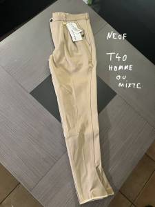 Pantalon neuf équitation homme ou mixte beige taille 40