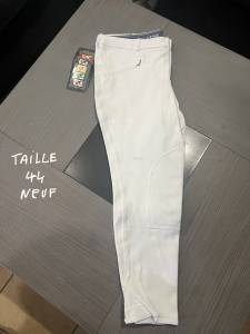 Pantalon neuf équitation femme ou mixte blanc taille 44