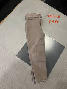 Pantalon équitation enfant  mixte marron taille 8 ans  