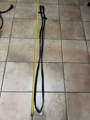 Rênes Tissus toile à arrêtoir en Cuir noir  