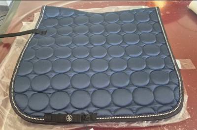 Tapis BR dressage bleu satin 