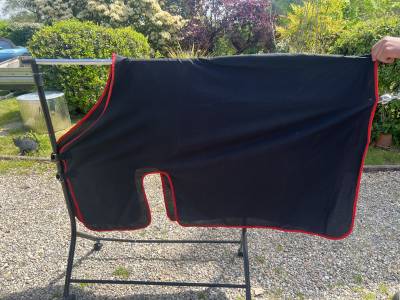 Couverture Caparaçon noir et rouge  Poney shetland 