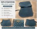 Tapis d&rsquo;&eacute;quitation Waldhausen bleu p&eacute;trole matelass&eacute; &ndash; 