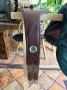 Sangle bavette Forestier cuir marron &ndash; 125 cm