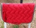 Tapis équithème rouge double poney  NEUF