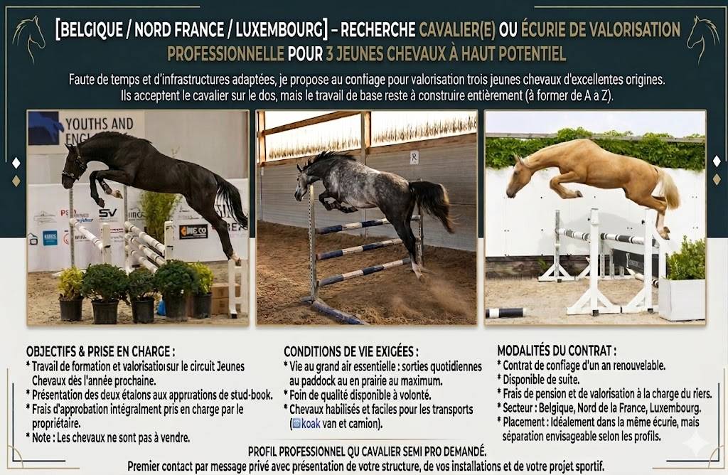  ? Valorisation PRO &ndash; 3 Jeunes Chevaux Cycles 2027 