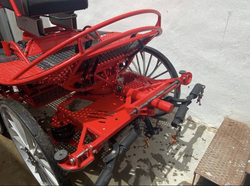 Voiture de marathon pour 2 chevaux tr&egrave;s Bon &eacute;tat 