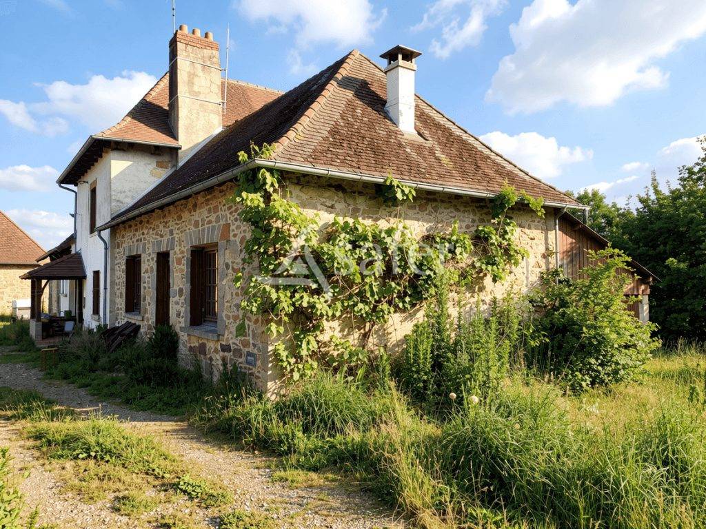 Ensemble b&acirc;ti avec environ 27 ha