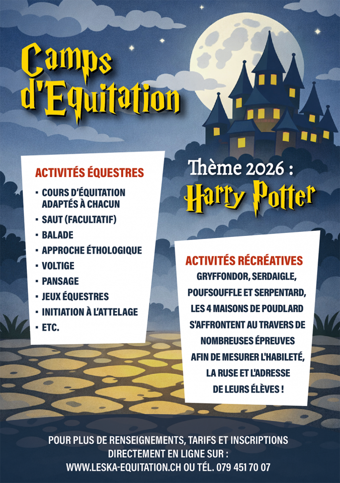 Camps d'&eacute;quitation &Eacute;t&eacute; 2026