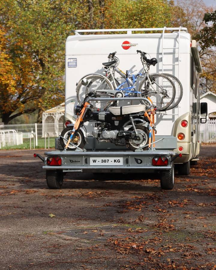 REMORQUE PORTE MOTO TRANSVERSALE - DEBON - NEUVE