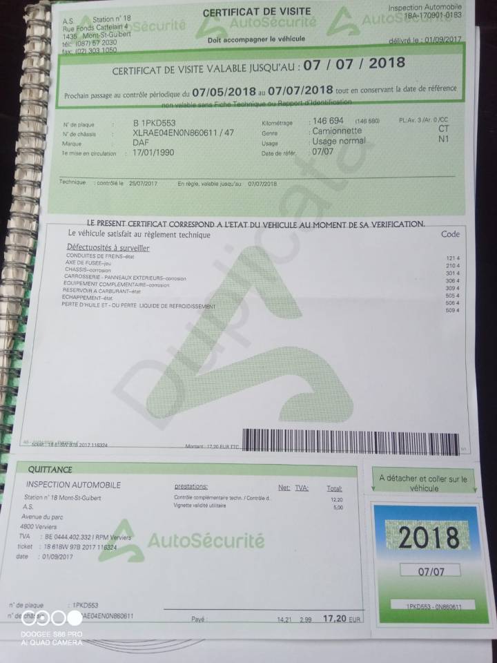 DAF 400 de 1990 pour le transport des chevaux : 3.000 €