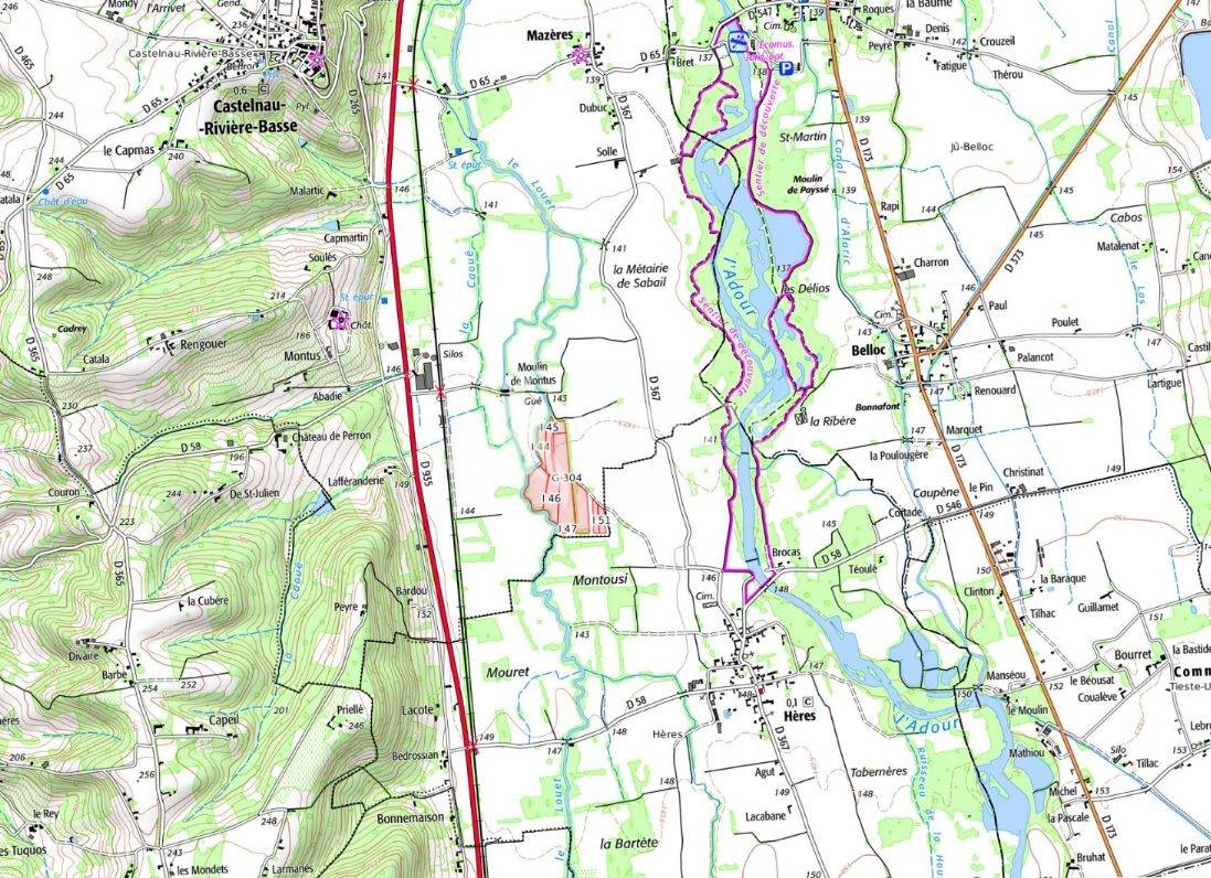 11 ha de foncier Irrigable Castelnau-Rivière-Basse