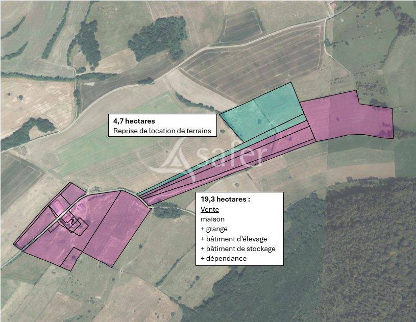 Ferme avec grange et b&acirc;timents - 24 hectares