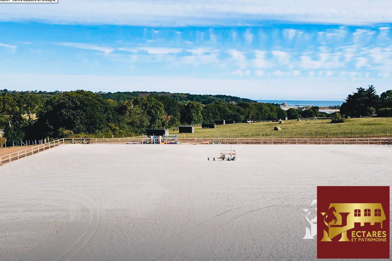 Centre &eacute;questre en activit&eacute; bord de mer